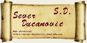Sever Ducanović vizit kartica